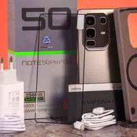 انفنكس نوت 50 برو مسخدم قليل نضافه 100 ذاكره ٢٥٦ والداخليه ١٢  غراض كا...