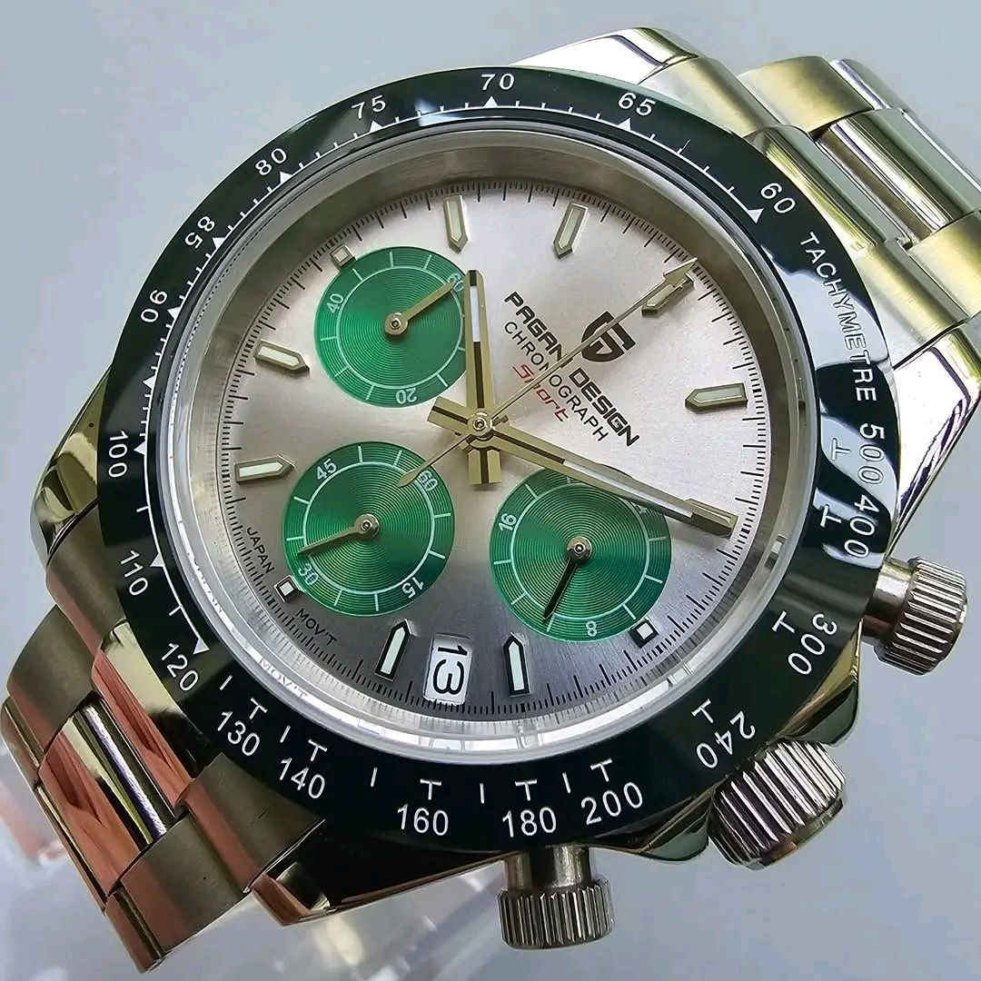 بسمِ الله ، والصَّلاة والسَّلامِ عَلَىٰ رَسُولِ اللهِ ﷺ 🌿♥️
#مــزاااااد
ساعة #باجاني_ديزاين الأصلية ⌚✅
ساعة "كرونوغراف" رياضية مع عرض للتاريخ وإطار تاكيميتر (Tachymeter) لقياس السرعة بـ مكنة Seiko VK63 🇯🇵 بـ مينة مميزة ، وبأقفال بحرية 🌊😍

#يبدأ المزاد من 10$ والرفعة أقل شيء 10$
 والسوم بالدولار$
#المزاد #عرض و #سوم و #طلب وأمر البيع طيب بأذن الله تعالىٰ 🤲

#يبدأ من الآن و #ينتهي يوم غدٍ ان شاء الله الثالثة والربع مساءً 

 ☑️ للأعتماد أولاً : أرسال العنوان الكامل ورقم التلفون .

والتوفيق من الله للجميع 🤲

🔹PAGANI DESIGN🔹

🔴 المواصفات :
▫️ساعة أصلية من تصميم #بجاني_ديزاين 
▫️ساعة "كرونوغراف" رياضية 
▫️كوارتز بـ مكنة Seiko VK63 🇯🇵 ذات جودة عالية الأداء والوقت المحدد بدقة كبيرة ياباني أصلي 🇯🇵
▫️إطار تاكيميتر (Tachymeter) لقياس السرعة
▫️نافذ عرض التاريخ
▫️سناتر شغالة 
▫️مقاومة للماء 💦
▫️سير ساتلس ستيل مقاوم للصدأ 😍
▫️أقفال بحرية 🌊
▫️علامات وأميال مضيئة في الظلام
▫️القطر 40 ملم

🔹الحاله جديدة لك، بالستيكرات 😍
⬅️ كاملة المرفقات تأتي مع العلبة الاصلية ، والضمان 🌸

🚖 يوجد توصيل الى جميع محافظات عراقنا الحبيب 🚖


**إذا كنت صاحب هذا الإعلان وتريد حذفه لأي سبب، رجاءا أرسل رسالة إلى الدعم الفني**