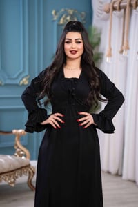 فستان قطعتين • سواد فاحم • مقاسات L-3XL