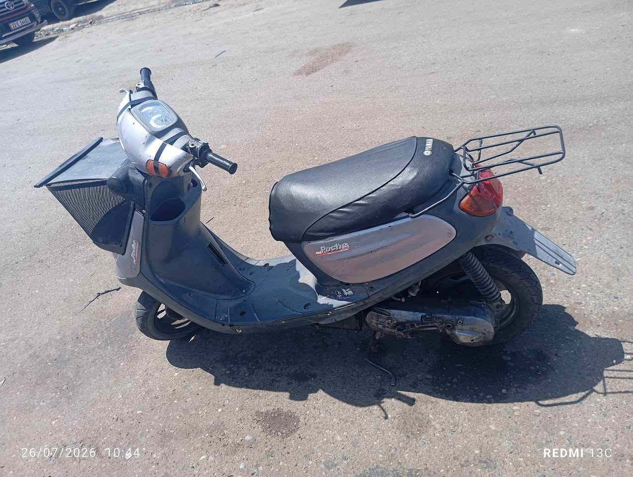 السلام عليكم مطور نفخ محرك نضيف تايره ورا جديده وايرمنيه ماتشتقل شاصي شرط سله جديده اكسن اثر ونه موقع صناعت وادي اعكاب السعر  185.***********
