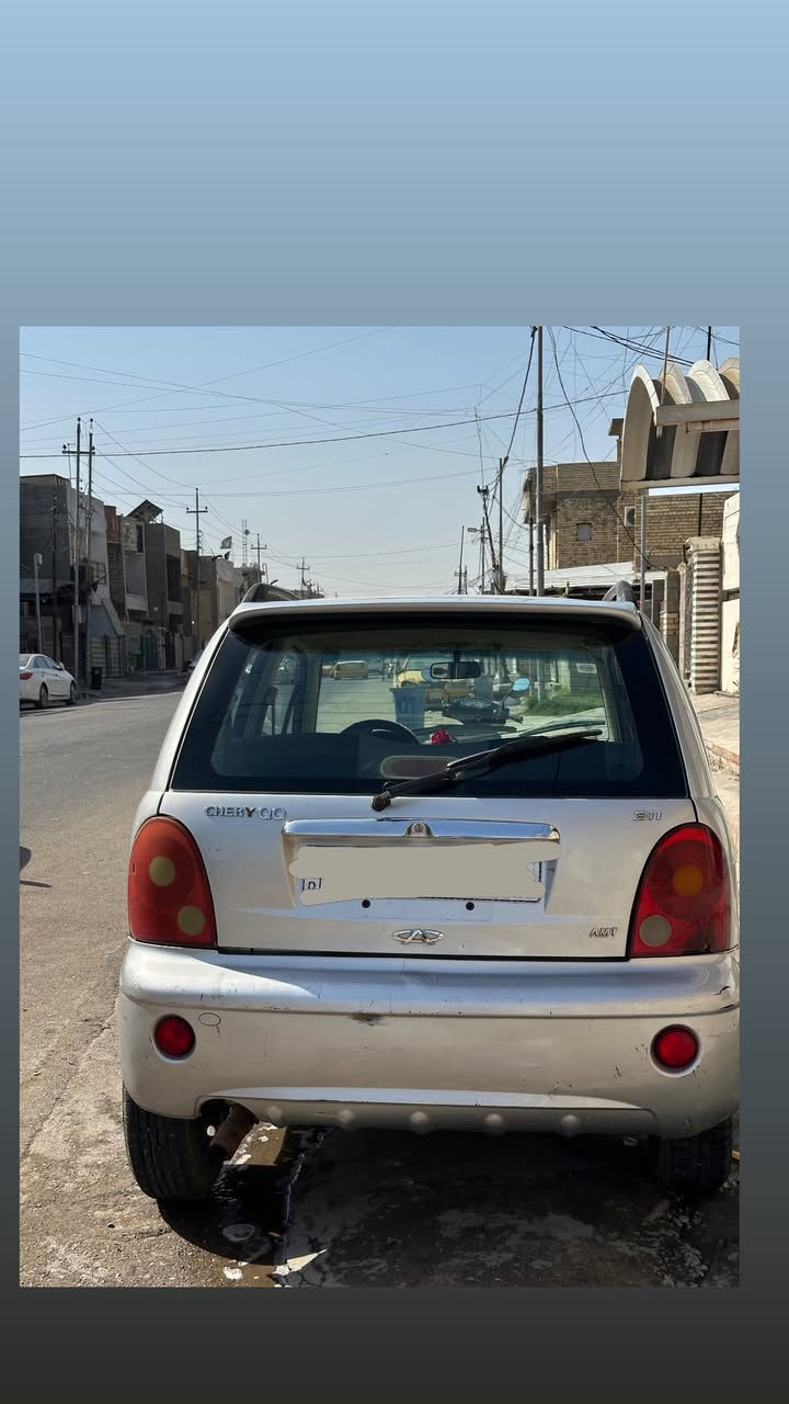 شيري كيوكيو 2009 
لون فضي مثل ماموضح بالصور  
المواصفات : مكينة جديده ، منظومة راديتر جديده ، تخم تاير جديد ، صدر جديد ، الكير شغاال100‎%‎ ، التبريد  منقص غاز 50$  طايحه ع تصليح مالته + هزه موجوده شهر 10 
ملاحظه : الكشر بي ملاحظات بس السياره مبيها شي ومتصرف بانزين ابد
ماشية 109
السعر 30 وبي مجال
واتساب فقط ***********
