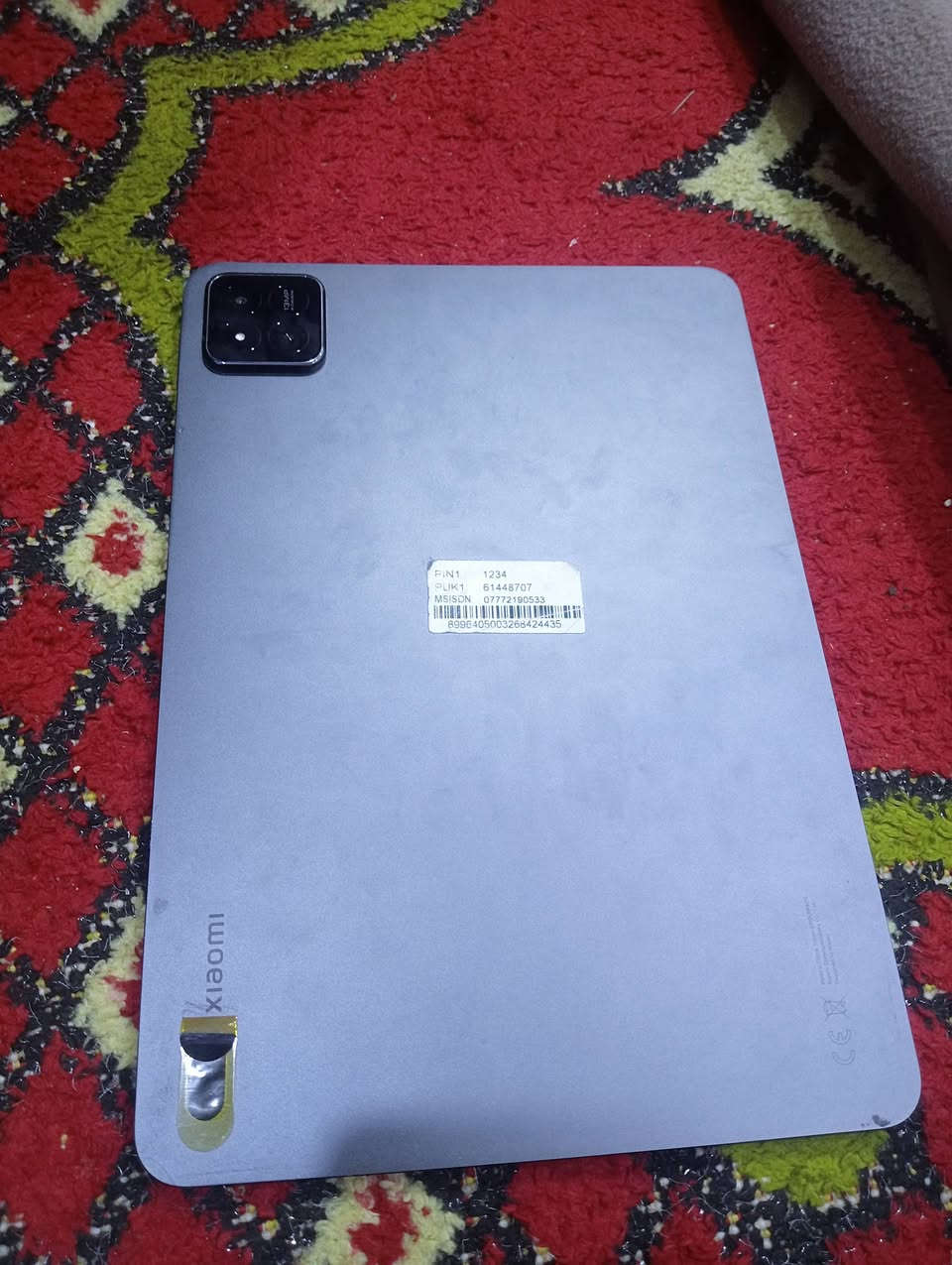 سلام عليكم ايباد شاومي ٧ ذاكره ٢٥٦ مستخدم نضافه فول بس الزكه مكسوره غراضه كامله ب ٤٠٠ وبي مجال مسيط ***********
