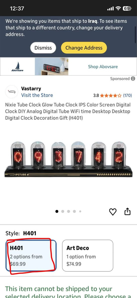 نرخی خۆیی ٧٠ دۆلاره‌‌ 
سه‌عاتی كوالێتی به‌رز به‌كارنه‌هاتوو , ئاپی خۆیی له‌گه‌ڵه‌ بۆ گۆڕینی ڕه‌نگه‌كانی و شه‌ش دانه‌ شاشه‌ی ips ئه‌كرێت به ئه‌لبومی وێنه‌ به‌ دڵی خۆت , كێبڵێكی دوو مه‌تری قوماشی كوالێتی له‌گه‌ڵه‌ و پلاكێك به‌ هه‌دیه‌ 

سعره‌ الاصلي ٧٠ دولار
ساعة ماركة , وياها تطبيقها لتغير السمات و تصير ٦ شاشات ips لعرض الصور حسب الأختيار , تجي وياها كبل كتان مترين و راس شاحن هدية 

WhatsApp / Telegram / Viber
(***********) كويسينجاك, أربيل
