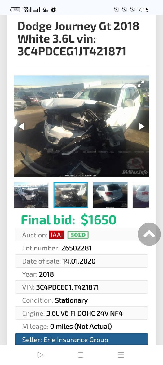 دوج جورني ٢٠١٨ للبيع ٦سلندر اعلى فئه جي تي لونه ابيض ماشيه63000هزه جديده سنويه جديده لغايه 2030باتري+تخم تاير جديد رقم الانكليزي الجديد ذي قار مكان السياره ميسان للاستفسار الاتصال على الرقم ***********
