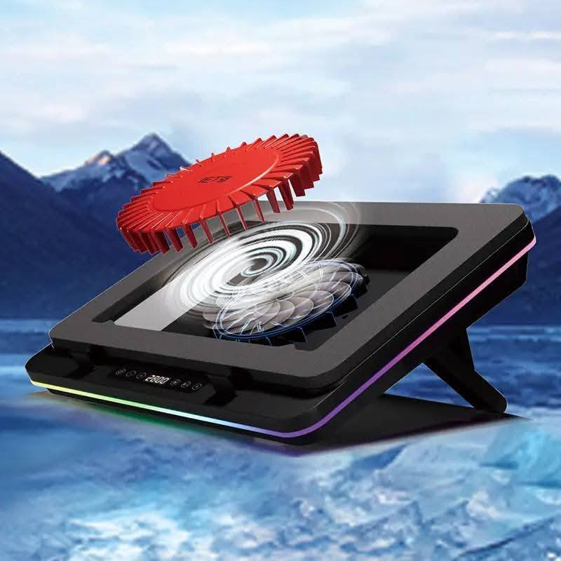 IETS GT600 V2 نسخة ال RGB
افضل تبريد لابتوب بالعالم لكل الاحجام
تحكم بالسرعة الى 2800RPM وتحكم بالاضاءة 
يحتوي على منفذ TYPE C و3 منافذ USB
جديد غير مستخدم السعر 100 الف 
متوفر توصيل لجميع المحافظات ***********
