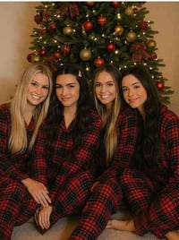 البيجامة علينه و اللمة عليكم ✨♥️ بجامة رأس السنة كاروهات.. خامة قطني ت...