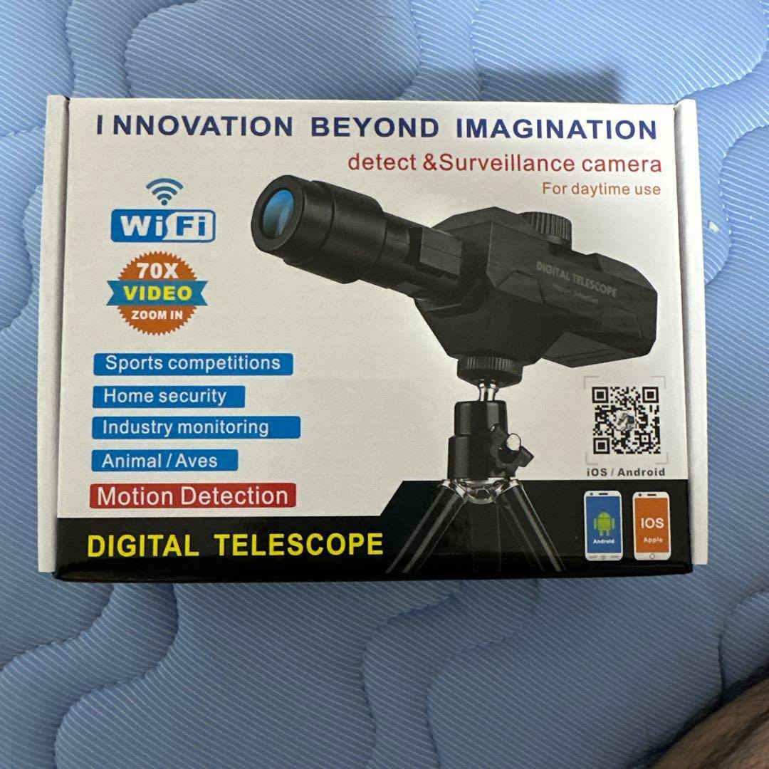 ناضور وايفاي يعرض عله موبايل 
تلسكوب عالي الدقة 1920 × 1080: الحد الأقصى لدقة فيديو التلسكوب هو 1920 × 1080، بينما تبلغ دقة الكاميرا 1600 × 1200. التشغيل بسيط، كما يُمكن تصوير الفيديو عن بُعد.
الكشف عن الأجسام المتحركة والتحكم بها: عندما يظهر الجسم المعني (أشخاص، حيوانات، سيارات، إلخ) أو يتحرك في المسافة، سيصدر صوت تحذير وسيتم تشغيل التخزين التلقائي للفيديو.
تكبير 70x: يُستخدم زر دائري واحد للتركيز، مما يجعل التحكم أكثر سهولة. يدعم التلسكوب تكبيرًا يصل إلى 70x لرؤية المزيد من التفاصيل.
وظائف عملية: يحمي غطاء الغبار العدسة من الخدوش، مما يضمن رؤية أفضل. يمكن تعديل رأس المنظار متعدد الوظائف في اتجاهات متعددة لتسهيل الحركة والبحث عن الأهداف. يدعم أنظمة iOS وأنظمة التشغيل الأخرى.
تطبيقات واسعة: التلسكوب الرقمي مناسب للبالغين ومناسب لمراقبة الطيور والصيد والمشي لمسافات طويلة والتخييم والسفر والحياة البرية والمناظر الطبيعية وغيرها من المجالات
توصيل لجميع المحافظات العراق 🇮🇶


**إذا كنت صاحب هذا الإعلان وتريد حذفه لأي سبب، رجاءا أرسل رسالة إلى الدعم الفني**