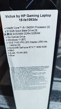لابتوب HP • لابتوب العاب • HP Victus • Victus 15 • RTX 3050 • شاشة 144...