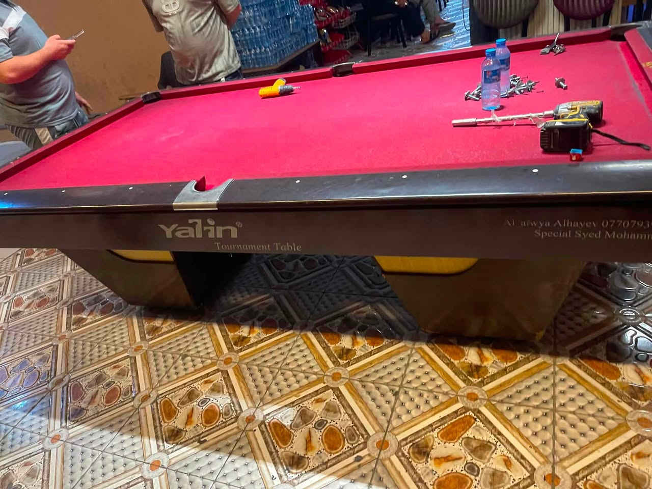 طاولة بليارد للبيع نوع yalin مستعملة نظيفة مكانها بغداد 
***********
