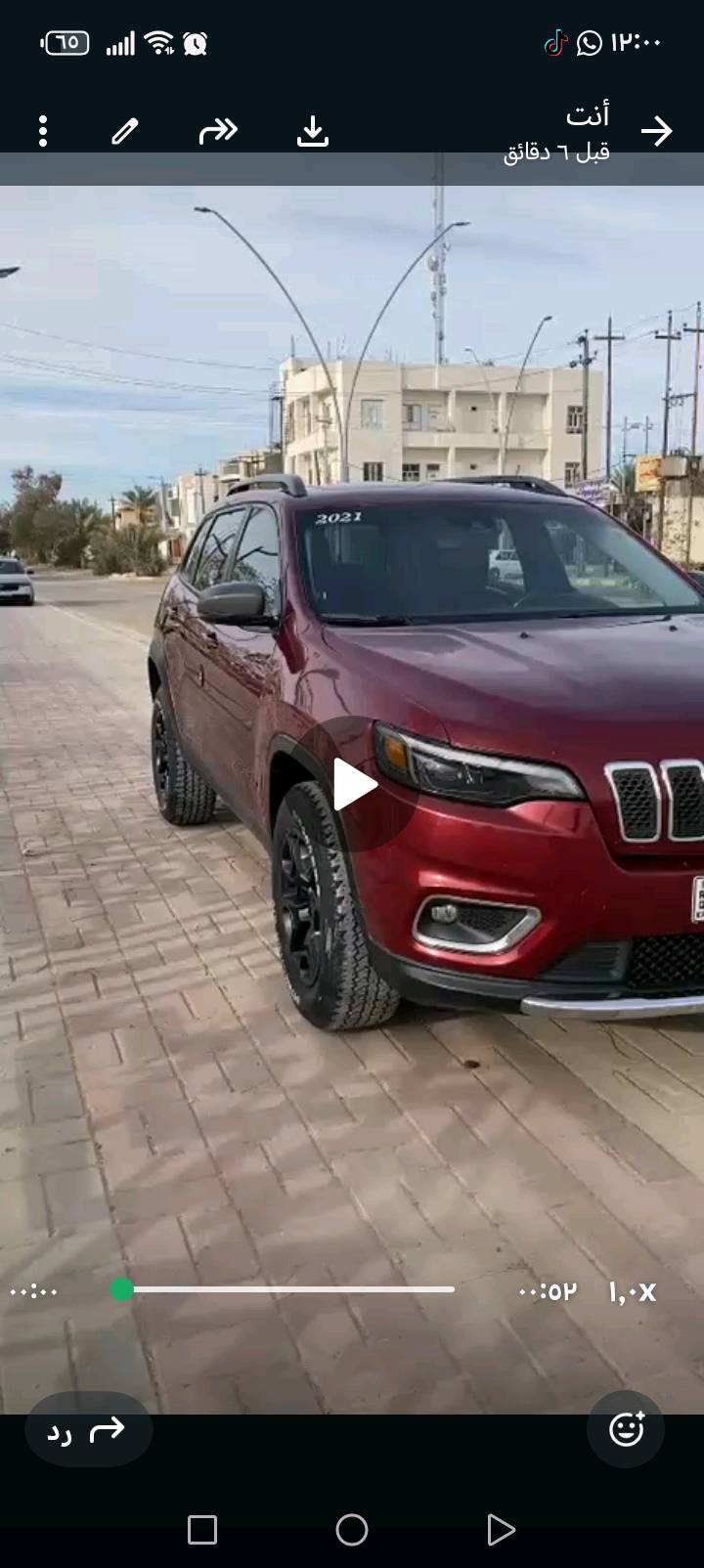 السلام عليكم جيب شيروكي ٢١ ترايل هوك بيهة جاملغ وبنيد بدون دواخل للبيع فول مواصفات 