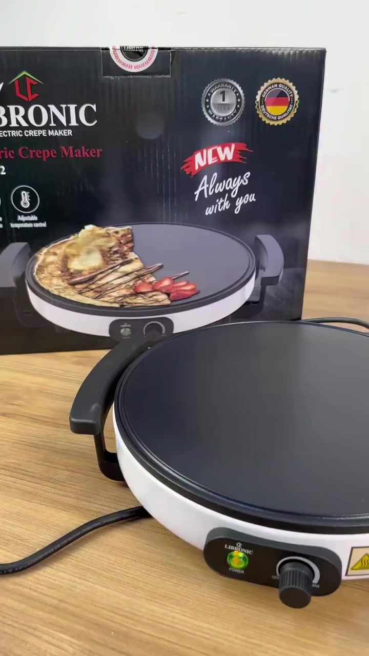 🥞✨ حضّر الكريب مثل المحترفين… في بيتك!

مع محضرة الكريب LIBRONIC هتحصل على كريب دائري مثالي كل مرة – سهل، سريع، ولذيذ!

🔥 قدرة 1200 واط لتسخين فوري وطهي متساوي

🍯 سطح غير لاصق يحافظ على شكل الكريب ويسهل التنظيف

👌 تصميم أنيق مع فيش أمان بريطاني

🥄 تشمل أدوات فرد وتقليب لضمان نتيجة احترافية

ابدأ يومك بكريب طازج أو بان كيك شهي… وكل اللي تحتاجه ضغطة زر! 💛

📦 اطلبها الآن وخلي المطبخ مكان الإبداع!


**إذا كنت صاحب هذا الإعلان وتريد حذفه لأي سبب، رجاءا أرسل رسالة إلى الدعم الفني**