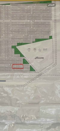 للبيع قطعه ارض مساحه 100 متر كما مؤشر بلون الاحمر السعر 45 وقابل للتفا...
