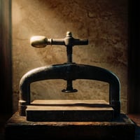 مكبس تجليد • حديد زهر • نحاس