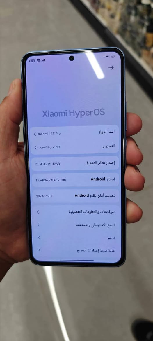 للبيع
السلام عليكم 
جهاز شاومي ١٣ تي برو/xiaomi 13t pro 
المواصفات 
شاشة اوملد 144هيرتز
ذاكرة 256 و رام 12 
معالج فلاكشب دايمنستي 9200 بلاص ببجي 120 فريم ثابته 
بطارية 5000 يدعم شحن ١٢٠ واط 
كامرة قوية من لايكا تدعم تصوير 8k و 4k 60 fps
السعر ٤٠٠ الف فقط مكاني تكريت


**إذا كنت صاحب هذا الإعلان وتريد حذفه لأي سبب، رجاءا أرسل رسالة إلى الدعم الفني**