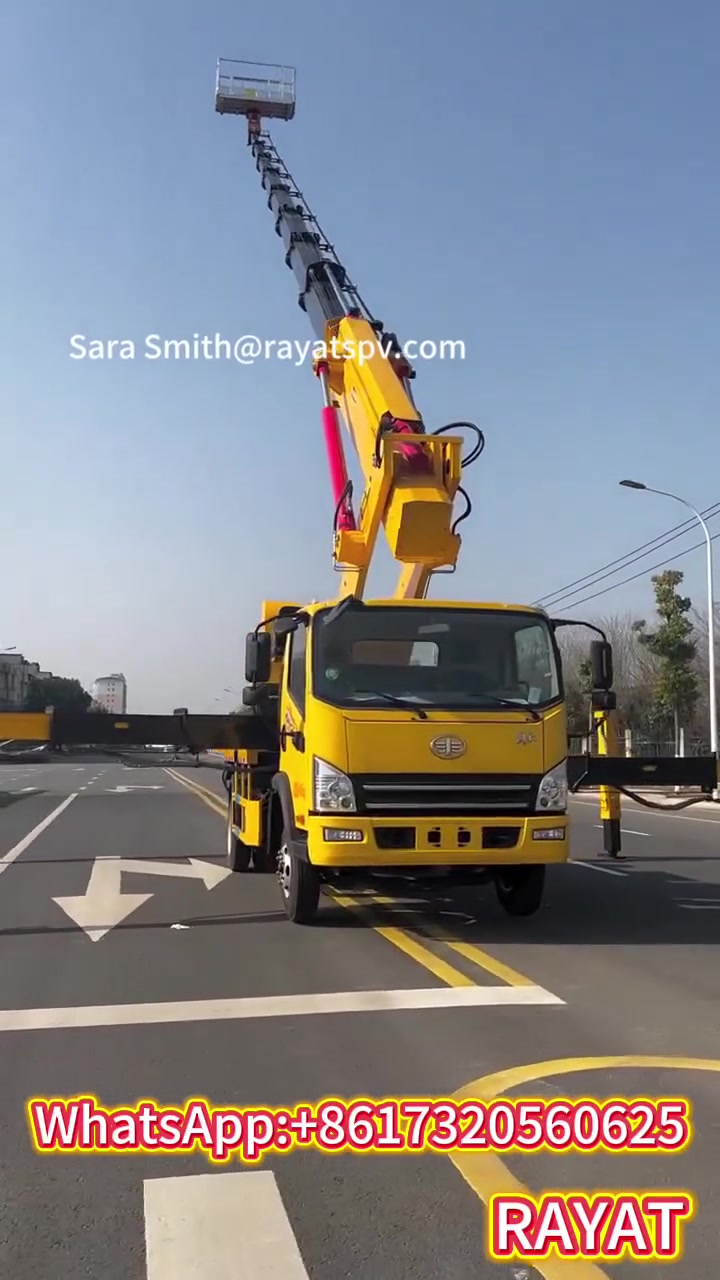 🚀 🚀  RAYAT 40m Aerial Work platform mounted on Jiefang chassis  🚛
💰 Factory Direct Price 
📦 Fast Delivery Worldwide
✅ Safe, efficient, customizable, export-ready
💬 Comment your requirement below — we’ll recommend the best solution!
👉 Message us now for best price & details!
📲 WhatsApp / WeChat: +8617320560625
#RAYAT #AerialWorkPlatform #BoomLift #BucketTruck #Dongfeng #AerialPlatform #TruckMountedLift #ConstructionEquipment #MunicipalMaintenance #PowerLineMaintenance #MadeInChina #FactoryDirect #HeavyEquipment #ExportWorldwide


**إذا كنت صاحب هذا الإعلان وتريد حذفه لأي سبب، رجاءا أرسل رسالة إلى الدعم الفني**