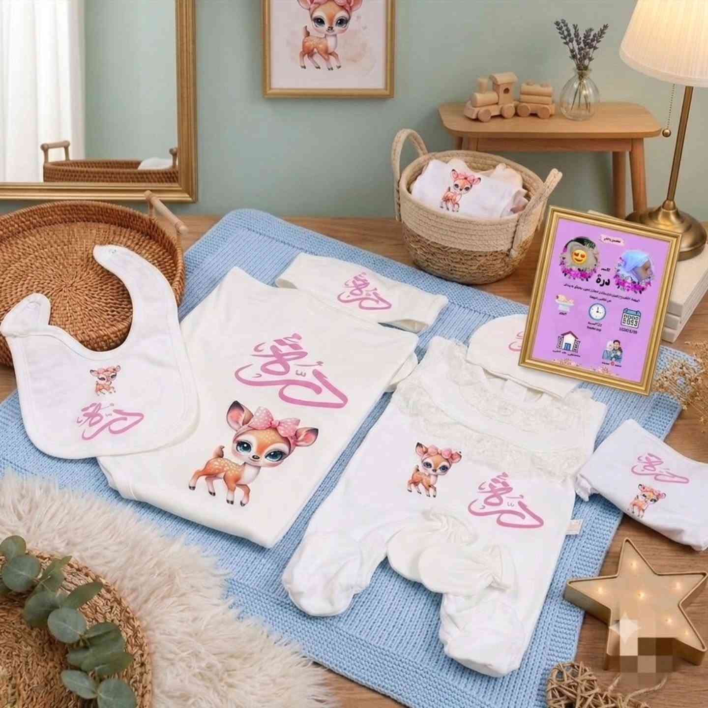 🎉✨ عرض خاص على أطقم حديثي الولادة ✨🎉
🎀 هدية مميزة لكل بيبي جديد
طقم حديثي ولادة بتصميم أنيق مع طباعة اسم الطفل أو أي عبارة تختارونها، ليكون هدية جميلة تبقى ذكرى.
✨ قماش قطني ناعم ومريح على بشرة الطفل.
🎁 مناسب كهدية من الخالة، العمة، الجدة أو الأحبة.
📩 للطلب أو الاستفسار، راسلونا على الخاص، وننفذ طلبكم بكل حب. 💕


**إذا كنت صاحب هذا الإعلان وتريد حذفه لأي سبب، رجاءا أرسل رسالة إلى الدعم الفني**
