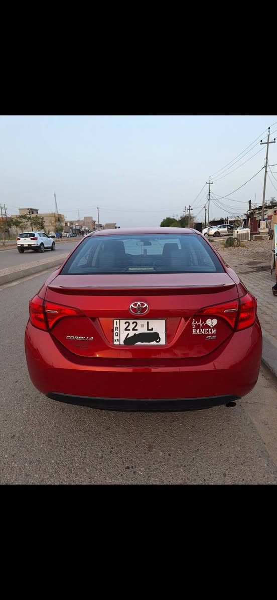 سلام عليكم كورلا 2018 se
بدون ايرباك ماشيه 104ميل 
كير مكينه حجر رادار لايتات راديترات كله بلاد مكفوله
سياره كلين فقط شبر بل بونيد بارد بدون دواخل
صدر جديد تخم تاير جديد سياره جديده 
رقم اربيل الجديد لحد ٢٠٢٩ بسمي تحويل تاني يوم
السعر 157 وبي مجال 
الرقم ***********
مكان ديالى 
مكلف بل نشر
