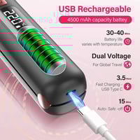 كاوية شعر لاسلكية • بطارية 4500 مللي أمبير • 220° مئوية