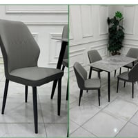 ميز طعام • ٤ كراسي • سطح مرمر