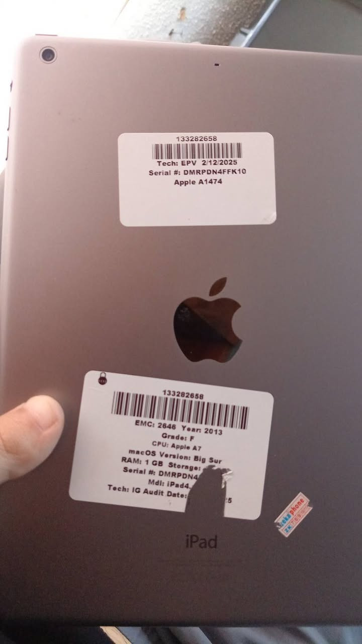 ايباد اير ١ السعر ٦٠ ويه التوصيل وبي مجال
الذاكره 16 وحجم الشاشه ٩.٧ انج


**إذا كنت صاحب هذا الإعلان وتريد حذفه لأي سبب، رجاءا أرسل رسالة إلى الدعم الفني**