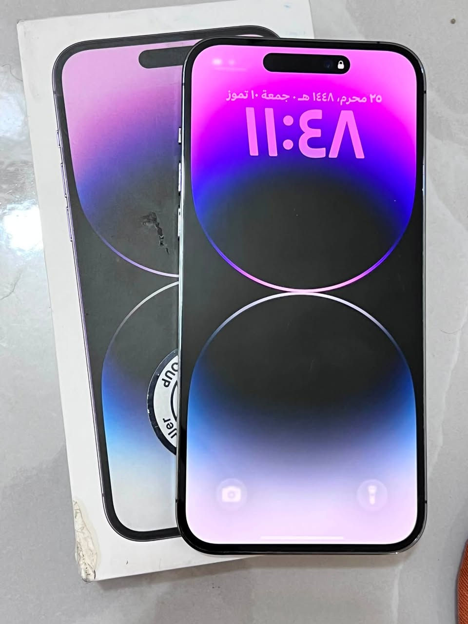 للبيع ١٤بروه ماكس 💯
شرق اوسط عربي نسخت ل ٣AAA💯
ذاكره ٢٥٦🔥
بطاريه ٨٥بلاد 💯
نضافته ٩٩ 💯
كامل ملاحقاته 💯

لون بنفسجي 🔥
مبدل شاشه اصليه تفصيخ ل خيارت 
مكاني كربلاء 
‏***********
