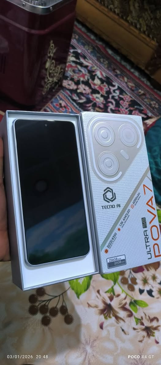 تكنو بوبا. 7 الترا برو جهاز جديد الله شاهد علي الجهاز مستخدم اقل الشهر جهاز شوفت العين نضيف ذاكره 256 عشوائيه 12 يشقل 120 فريم الجهاز معرف بل العاب بطاريه 6000
شاحنته 70 واط الجهاز مواصفات ما ينعدن جهاز قوي ملحقاته كامل بل واقع احله الكامره الصور بيه مقوشه
سعره (-290. -)ققله  مكان بصره ابو الخصيب(***********
ملحضه سعر الجهاز ماخذه 410 العشوائيه 12
