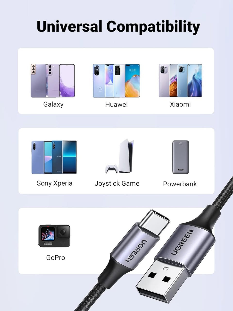 كابل UGREEN USB إلى USB-C، كابل CarPlay للسيارة، كابل USB-A إلى Type-C، شحن سريع، سلك USB-C مضفر، متوافق مع iPhone 17/16 Plus/16 Pro/15، Samsung Galaxy S26/S25، Pixel 10/9، طوله 1.5 قدم

العلامة التجارية: UGREEN
نوع الموصل: USB Type-A، USB Type-C
نوع الكابل: USB إلى USB-C
الأجهزة المتوافقة: جميع الأجهزة التي تعمل بمنفذ USB-C مثل iPhone 15/15 Plus/15 Pro/15 Pro Max/Samsung Galaxy S24/S22/S21/S10/S9/S8، Samsung Galaxy Z Flip 3/Z Fold 3، Note 20/10/9/8، A20/A10e/A52/A51/A50/A70/A71/A80 موتورولا موتو زد فورس/موتو إيدج 20 فيوجن/موتو جي 60 إس/جي 50/موتو زد بلاي؛ جوجل بيكسل 5a/4a/4 XL/3a/3 XL/2 XL؛ تي سي إل 30/20/10؛ مايكروسوفت سيرفس ديو؛ إل جي W41/Q9/Q8/G8/G7/V50/ستايلو 4/5؛ إتش تي سي وايلدفاير E3/ديزاير 21 برو/وايلدفاير X/U19e؛ هواوي ميت إكس إس/40/30، بي 40/بي 30/بي 20، نوفا 7/5/3، هونر V10/9/8، نوت؛ شاومي 11/10/9/8/ميكس فولد/ميكس 4؛ آيباد آير 4، آيباد ميني، آيباد برو 11 بوصة 12.9 بوصة 2020/2018؛ سيرفس برو 8/7/6، سيرفس جو؛ سامسونج جالاكسي تاب إس 3؛ نينتندو سويتش؛ جو برو هيرو 5 بلاك؛ مثبت جيمبال محمول ثلاثي المحاور من DJI Osmo Pocket مع كاميرا مدمجة، ووحدة تحكم PS5، وغيرها. متوافق مع جميع الأجهزة التي تعمل بمنفذ USB-C مثل iPhone 15/15 Plus/15 Pro/15 Pro Max، وSamsung Galaxy S24/S22/S21/S10/S9/S8، وSamsung Galaxy Z Flip 3/Z Fold 3، وNote 20/10/9/8، وA20/A10e/A52/A51/A50/A70/A71/A80، وMotorola Moto Z... للمزيد من المعلومات. الميزات الخاصة: محول USB-A إلى USB-C، هيكل من النايلون المضفر، مصنوع من الألومنيوم، شحن سريع 3 أمبير، يدعم CarPlay، طول الكابل 1.6 قدم.
السعر 12 الف 
 يوجد توصيل لجميع محافظات العراق 
ملاحظة : يفحص المنتج قبل الوصول الى الزبون .


**إذا كنت صاحب هذا الإعلان وتريد حذفه لأي سبب، رجاءا أرسل رسالة إلى الدعم الفني**