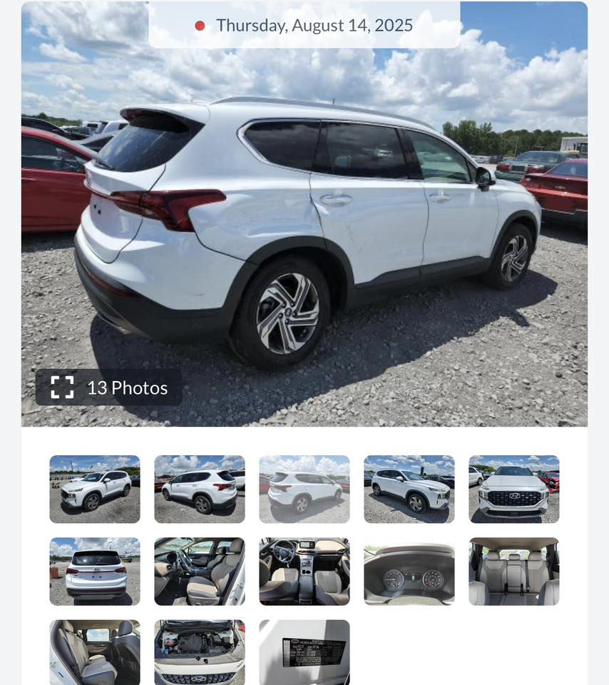 هيونداي سنتافي 2023 وارد امريكي ضرر خفيف جدا بجم كبس خلف كبس الصور داخل منشور  دخول جديد كاتي بدون رقم بدون ايرباك ادامه كامله وتخم تاير جديد سياره بدون مصرف دينار  
المواصفات
بصمه ابواب بصمه تشغيل 
تشغيل عن بعد 
رادار امامي وخلفي 
اوتو ستوب اوتو ستارت 
اطفاء ذاتي 
تدفئة مقاعد 
تبريد مناخ منفصل 
تحديد مسار قياده ذاتيه 
3 انظمة قياده 
عداد المسافه :46,000 مايل.
السعر :210
مكان السياره: اربيل 
 الاستفسار واتساب :***********
