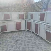 كاونتر المنيوم 5 امتار +سنك حوضين مترين نظيف جدا سعر مناسب 350 +طباخ ت...