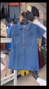 فستان جينز بناتي • ٨-١٢ سنة • سماوة شارع باتا