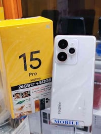 ريلمي 15برو فايف جي ذاكره 512 رام 12+12 شاشه 144 هيرتز جهاز موصفات فول...