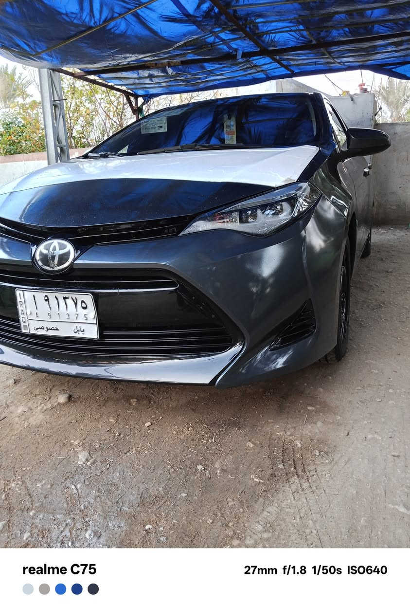 السلام عليكم 
من رخصه الادمن المحترم 
كورله موديل 2019 Le حادث جاملغ وبنيد فقط بدون داخل رقم بابل بسمي تحويل ثاني يوم مكينه وكير وحداديه كفاله مكان بابل مركز ***********
السعر 137 وبيها مجال
