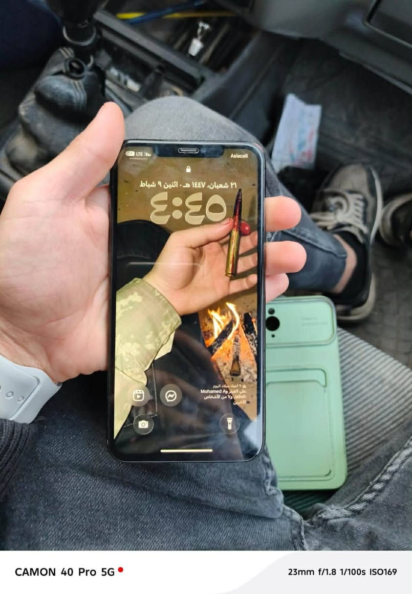 ايفون 11 برو ماكس
ذاكره 256 
بطاريه 100 مبدلة 
شاشة هم مبدلة نوعيه جيده بصمة الوجه متوقفة 
ظهر مكسور 
175 الف 
***********
