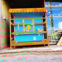 قفص الكوخ بتصميم مميز شغل الجديد تزكام خشب صاج  الارتفاع  متر 33 سانتي...