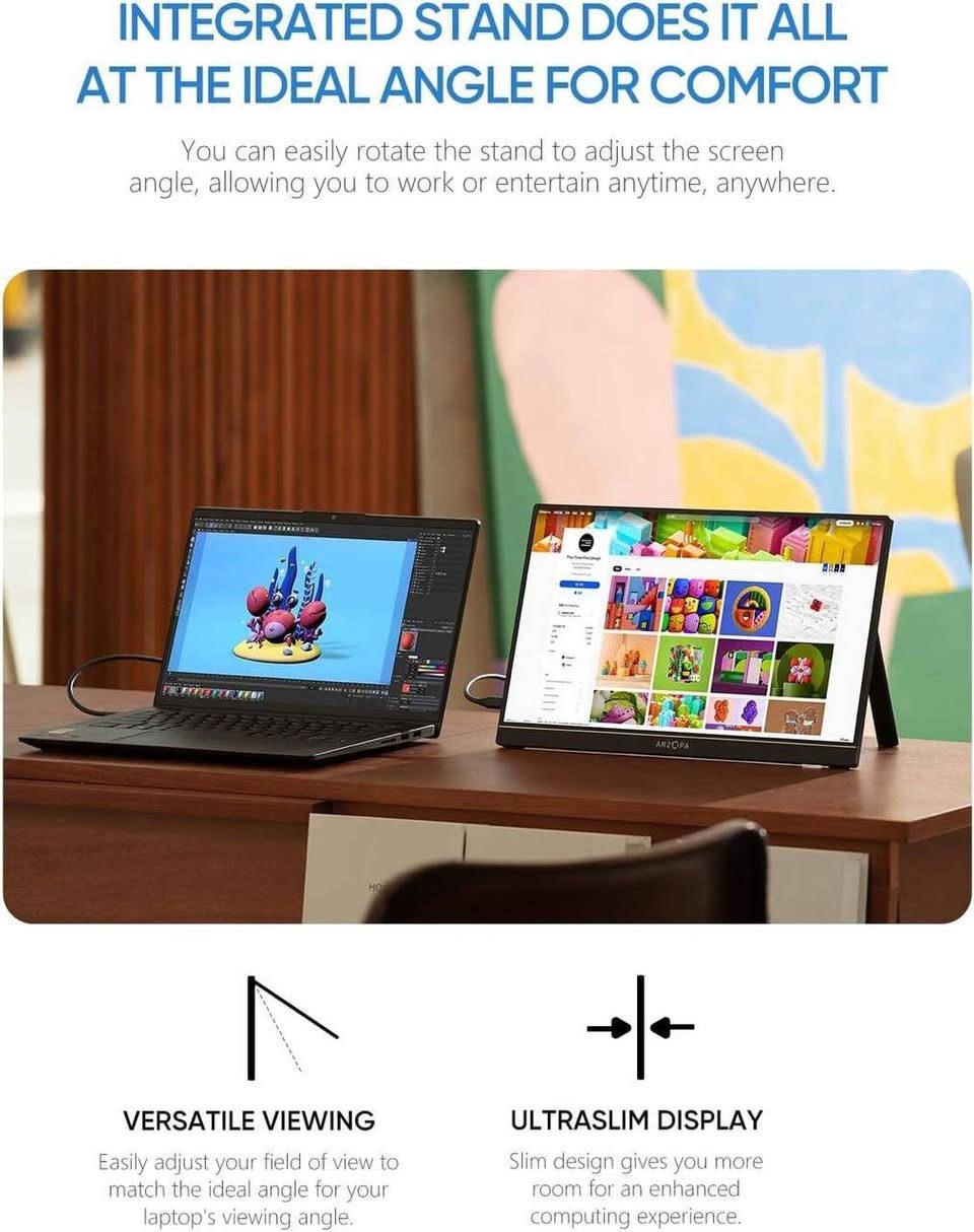 شاشة لمس محمولة من ARZOPA
موديل :  A1 
 من النوع C
شاشة IPS مقاس 
قياس : 15.6 انش
دقة FHD
معدل تحديث 60 هرتز
شاشة 262 ألف لون
درجة حرارة لون 6800 كلفن
مكبرات صوت مدمجة


**إذا كنت صاحب هذا الإعلان وتريد حذفه لأي سبب، رجاءا أرسل رسالة إلى الدعم الفني**