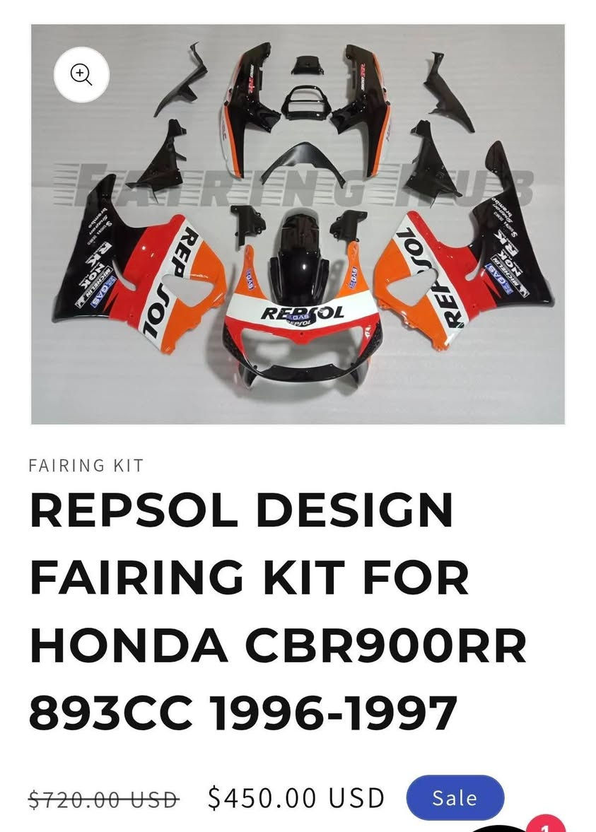 كت كفرات
 كامل جديد هوندا cbr900
متوافق مع موديلات  96-97 
[  Honda Cbr900 RR REPSOL  ] 

توصيل موجود لكل العراق
السعر على الخاص ✅


**إذا كنت صاحب هذا الإعلان وتريد حذفه لأي سبب، رجاءا أرسل رسالة إلى الدعم الفني**