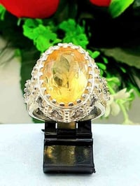 خاتم فضة ٩٢٥ • سترين طبيعي • مقاس ٢٣/٢٤