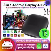 �🚗 صندوق تلفزيون ذكي للسيارة – Android 13 | CarPlay & Android Auto لاس...