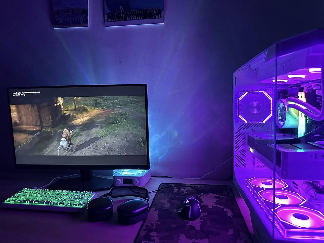 � للبيع PC Gaming / Editing تجميعة قوية جداً استعمال خفيف 🔥
📦 جميع كراتين القطع موجودة
📍 الموقع: بغداد
🚚 أكو توصيل حسب الاتفاق

🖥️ المواصفات:

* CPU: AMD Ryzen 7 7800X3D
* GPU: RTX 5070 Ti Gigabyte AERO OC 16GB White
* Motherboard: Gigabyte B850 Gaming WiFi 6
* PSU: Segotep 750W Gold Full Modular PCIe 5.0
* RAM: Addlink Spider X5 RGB DDR5 32GB (2x16) 6000MHz
* Cooler: SAMA PRO 360 Liquid Cooler
* Storage 1: WD Black SN7100 1TB NVMe PCIe 4.0
* Storage 2: WD Black SN7100 1TB NVMe PCIe 4.0
* Case: DarkFlash DY470 White + 4 Fans
* إضافي: 3 مراوح Prism 6 Max
* Windows 11 Pro Original Activated

🎮 الجهاز ممتاز للألعاب القوية، البث، المونتاج، والشغل الثقيل
❄️ حرارة ممتازة وشكل مرتب جداً باللون الأبيض

💰 السعر: 3,800,000 دينار قابل للتفاوض بالمعقول
📞 للتواصل: ***********
