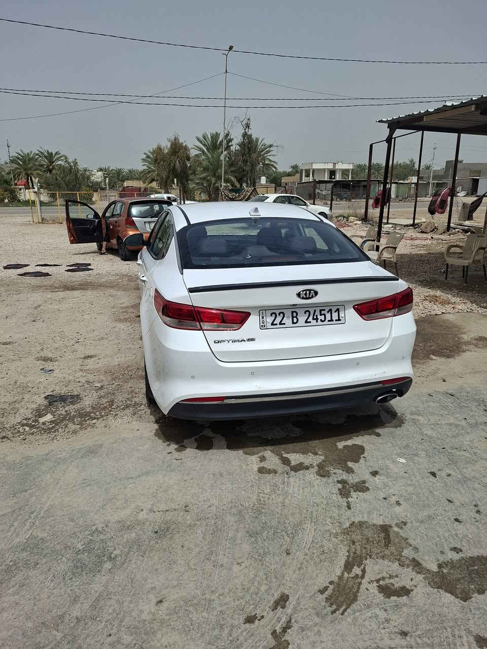 السلام عليكم
كيا اوبتما وارد امريكي
مواصفات fe
صور الحادث مرفوق بالصور 
ماشية 86ml 
رقم الهاتف ***********
