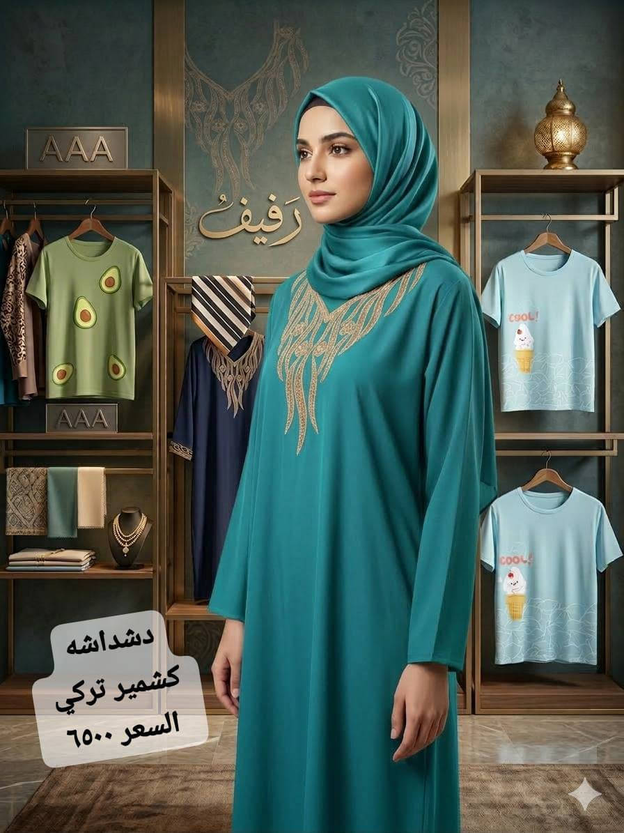 دشداشه كشمير تركي السعر ٦٥٠٠

عنوان المحل الورديه خارج قرب معمل ابو كيره شارع البصاروه 
 البيج الاول متجر رفيف 
البيج الثاني رفيف رفيف للتسوق 
توصيل داخل الحله 3000 محافظات 5000


**إذا كنت صاحب هذا الإعلان وتريد حذفه لأي سبب، رجاءا أرسل رسالة إلى الدعم الفني**