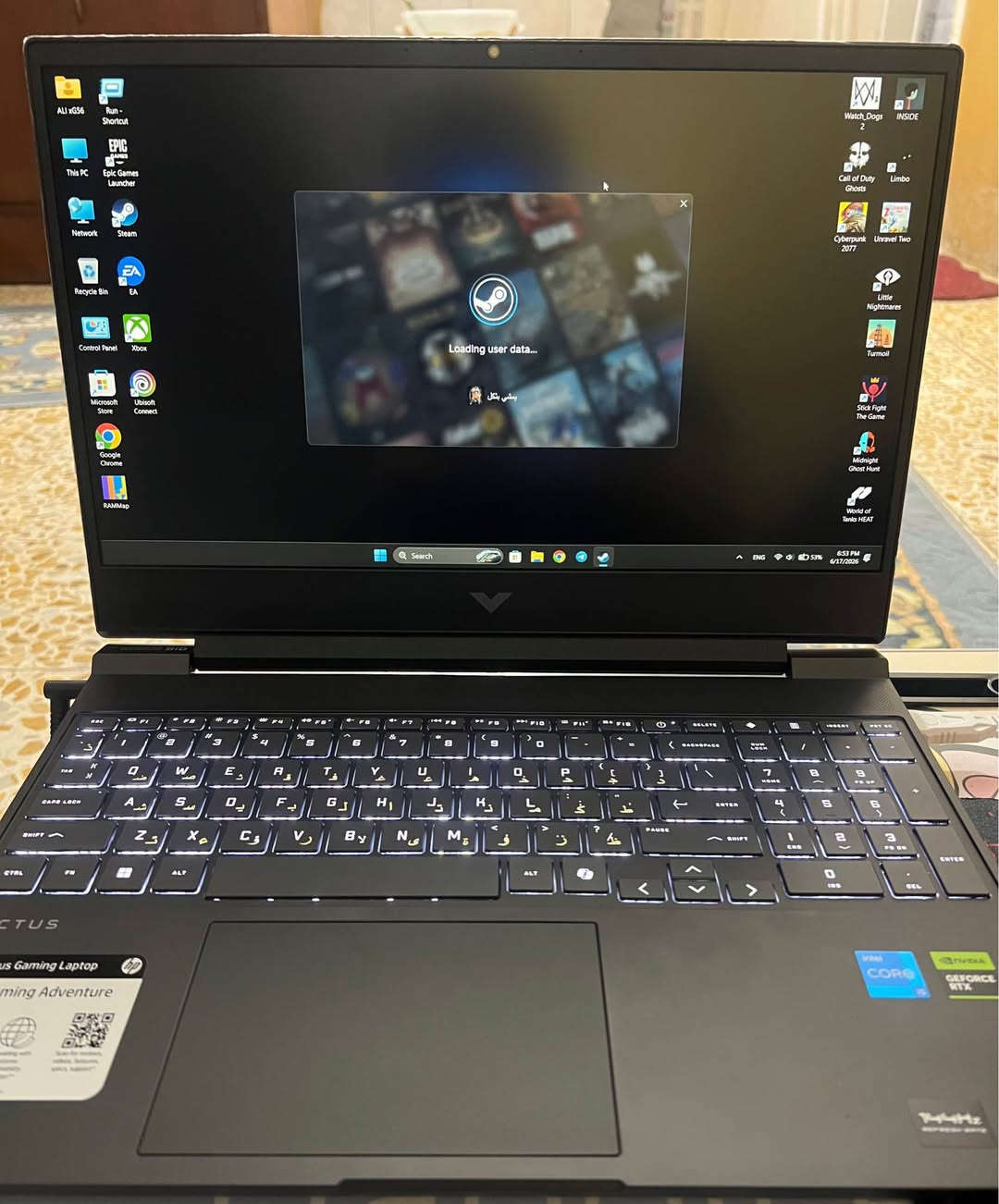 • CPU - Intel® Core™ i5-13420H 13 Gen 8 Cores, 12
Threads
• RAM - 16GB 3200MHz DDR4-SDRAM
• STORAGE - 512GB SSD NVME 2 Slot
• GPU - NVIDIA Geforce RTX 4050 6GB
• Display - 15.6 1920 × 1080 300 cd/m 144 Hz Micro-Edge Full HD
• Color - Silver
• Keyboard - Backlit,, English & Arabic Laser Add Option
• OS - Windows 11
• Accessories - None
ضمان الوكالة سنة صيانة - Warranty •
الابتوب مستعمل اقل الشهر السعر مليون و 300 وبي مجال للشراي غراضة كاملة وكارتونة موجودة بغداد, العراق


**إذا كنت صاحب هذا الإعلان وتريد حذفه لأي سبب، رجاءا أرسل رسالة إلى الدعم الفني**
