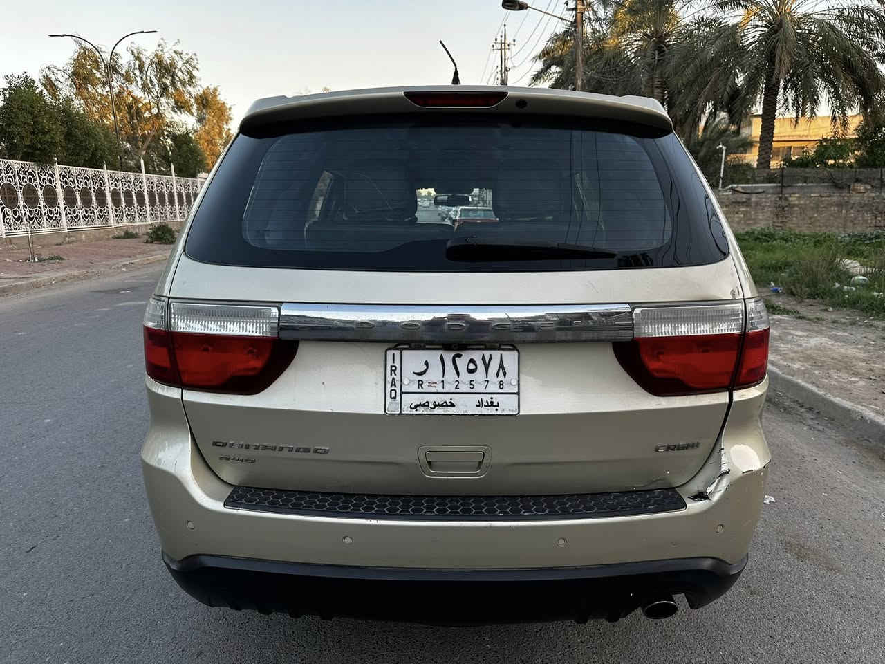 ***********
دوج دورنكو 2012 ماشيه 140 كلين داخلة تقرير غرق بيها صبغ فقط دعامية سيارة فول عدا الفتحه مكينه كير جديد محرك 6 سلندر 3600سعر 143ورقة مكاني بغداد صليخ شارع 600  رقمي ***********
