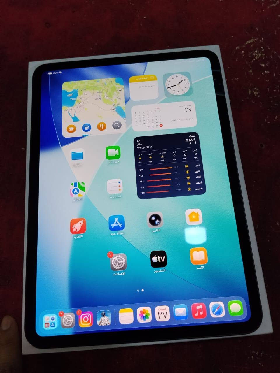 سلام عليكم ايباد ام فايف بطاريه 100 بعده جديد بس بي ضربه بسيطه بل شاصي حته ما تبين سعره 1200 مكاني الزعفرانية رقمي ***********

