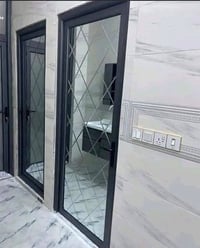 سلايت ألمنيوم 7.5 • باب ألمنيوم زجاج • الموصل الجانب الأيمن