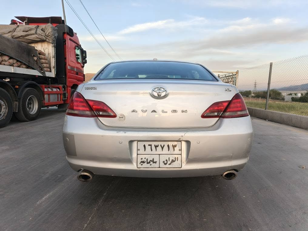 TOYOTA AVALON 
‏
‏ئەفەلۆن مۆدێل 2009 
‏ئەمریکی مواسەفات خلیجی
‏سەنەوی تا 2027
‏چوارتایەو ویلی لۆکی بۆ بەسراوە
‏تەنها   یەک پارچەی بۆیاخ
‏گێرو مەکینەی بەشەرت
‏شوێن /بازیان
‏ژ.م/***********
‏ژ.م/***********
‏ السليمانية, العراق

