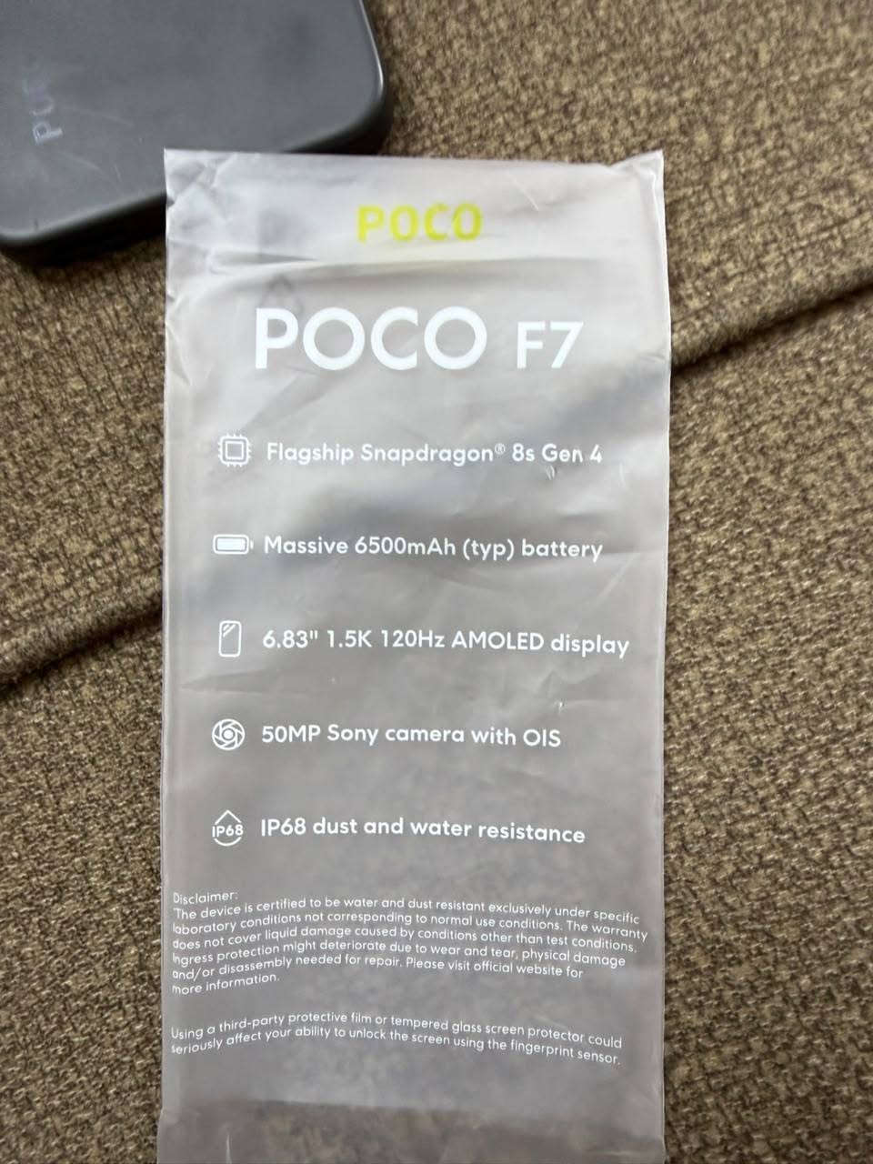 السلام عليكم
تلفون PocoF7 للبيع بعده داخل الضمان بعد 8 أشهر 

الذاكره 256

العشوائيه 12

البطاريه 98% بسبب التحديثات لان كل تحديث تنزل 1 

الجهاز كامل ملحقات يعني حاله حال الجديد نفس الملحقات ما بيها نقص

نظافته 99% 

السعر 465 الف وبي مجال بسيط و للشراي بي مجال هوايه@

العنوان بغداد الاعظميه توصيل ماكو بس للاماكن القريبه اني اجيبه الك

للتواصل واتساب *********** موجود بأي وقت 

و موجود خاص

