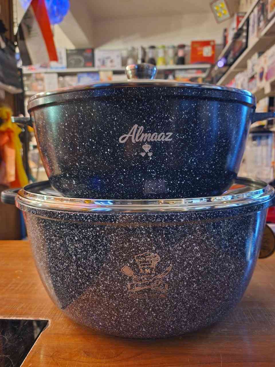 بعد نفاذ الكمية الأولى وصلت 
🌙 القدور العملاقة الكبيرة  🌙
⬅️قياس 40 سم بسعر 30  ألف 🌙
⬅️قياس 36 سم بسعر 25  ألف 🌙
القدور أصلية ماركة عالمية  زيتي قاعدة ليزرية ضد الحرق والصق خدمة التوصيل على الرقم***********  عنواننا قرب سدة الكوت مقابل مول سير وليم مرحبا بالعوائل الكرام
