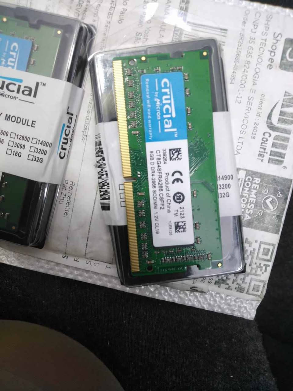 نوع Crucial بسعة 8 جيجابايت، 16 جيجابايت، 32/64 جيجابايت، DDR4، بترددات 2666،  ميجاهرتز، SO-DIMM، 260 دبوس، لأجهزة الكمبيوتر المحمولة لابتوبات الحديثه أربيل, العراق


**إذا كنت صاحب هذا الإعلان وتريد حذفه لأي سبب، رجاءا أرسل رسالة إلى الدعم الفني**