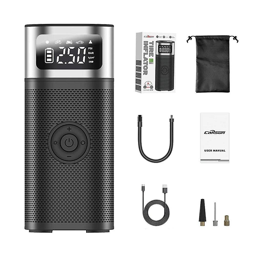 هو منفاخ إطارات محمول من العلامة التجارية Carsun، ويتميز بالتالي: 
ضغط أقصى: يصل إلى 150 PSI.
شاشة رقمية: لعرض وضبط ضغط الإطارات بدقة.
متعدد الاستخدامات: مناسب لإطارات السيارات، الدراجات النارية، الدراجات الهوائية، والكرات.
إضاءة LED: مدمجة للاستخدام في حالات الطوارئ أو في الظلام.
ميزات إضافية: يحتوي على خاصية الإيقاف التلقائي عند الوصول للضغط المطلوب ويمكن استخدامه كبنك طاقة
25الف


**إذا كنت صاحب هذا الإعلان وتريد حذفه لأي سبب، رجاءا أرسل رسالة إلى الدعم الفني**